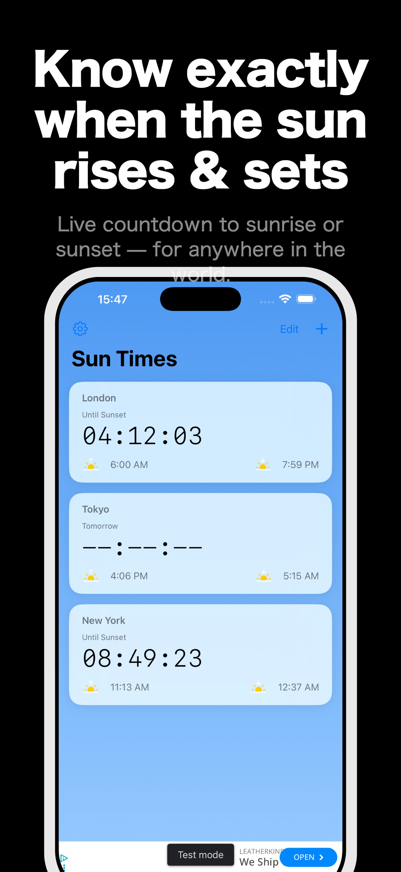 Sun Times: Sunrise & Sunset screenshot 1 of 5