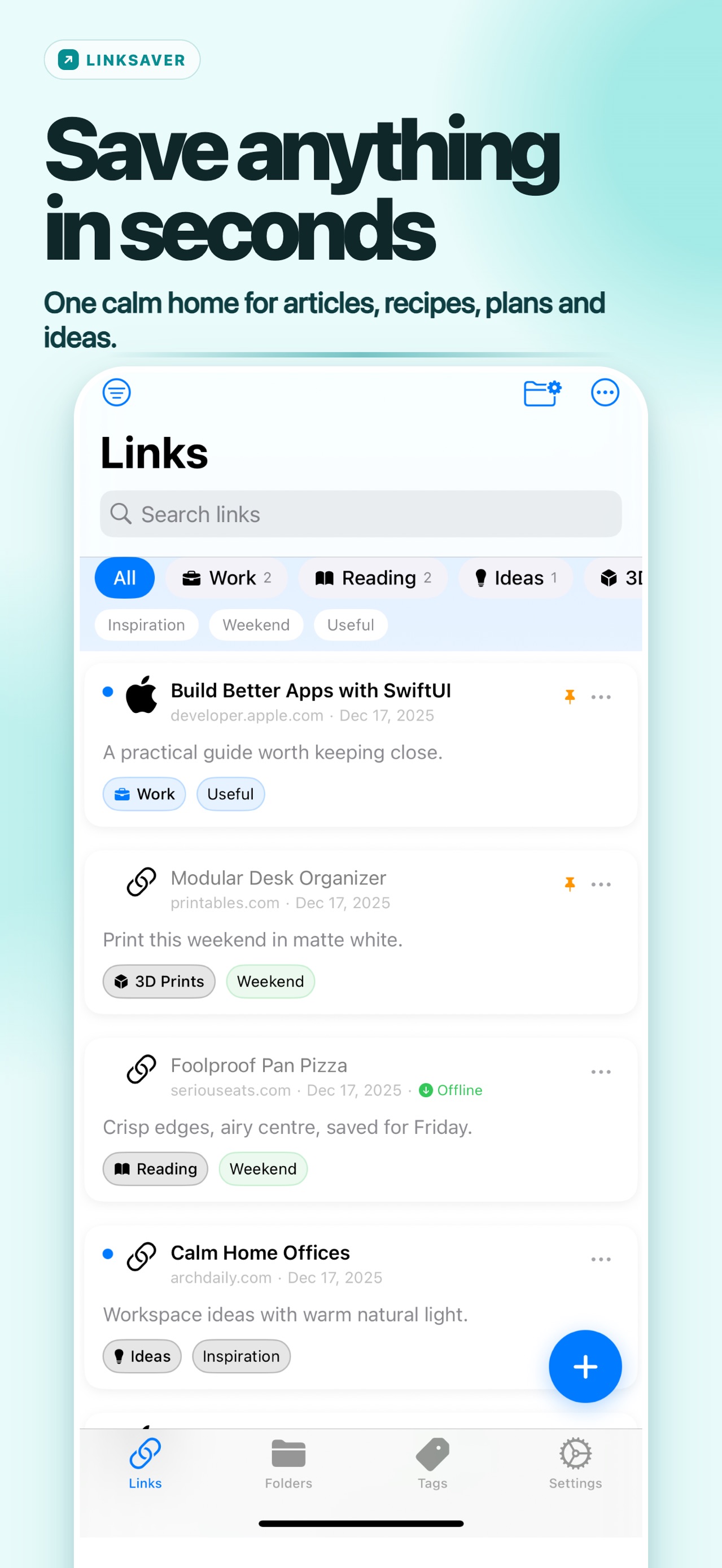 Link Saver: Bookmark Manager screenshot 1 of 5