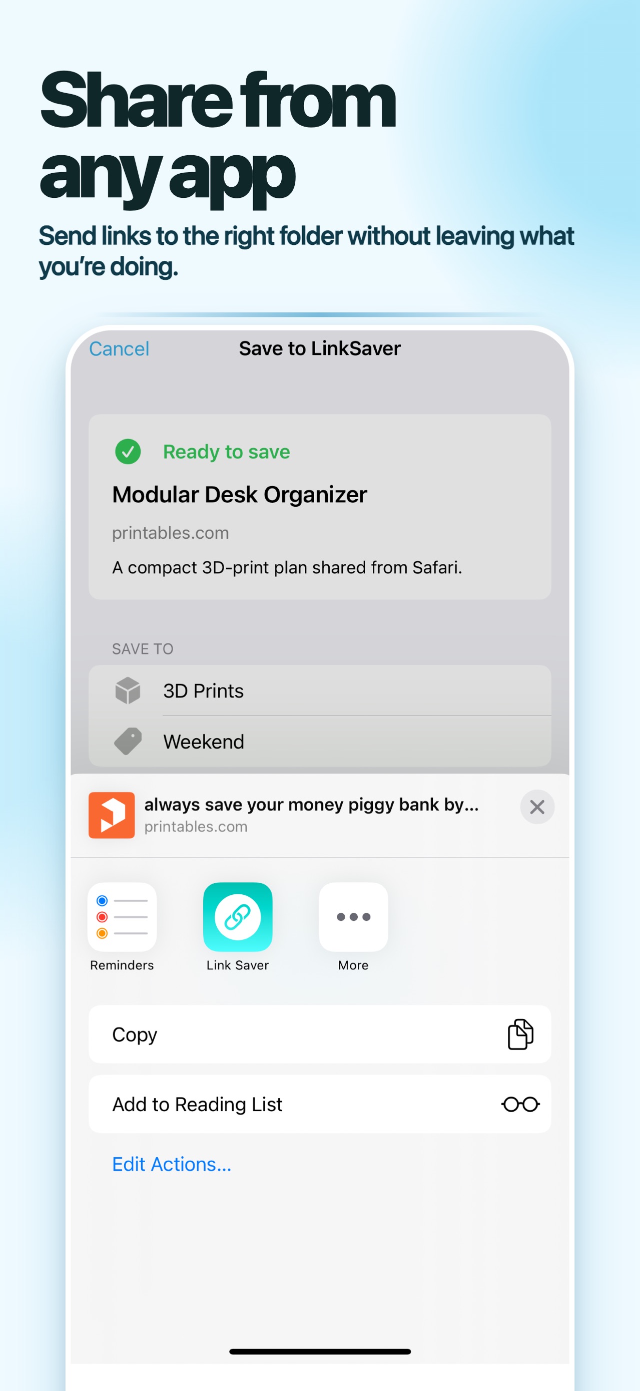 Link Saver: Bookmark Manager screenshot 2 of 5
